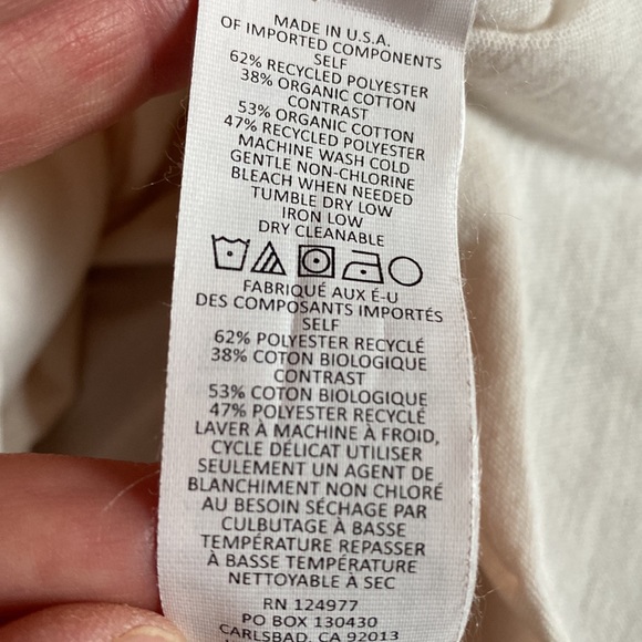 Prana off white cream long sleeve top size large - Picture 5 of 11